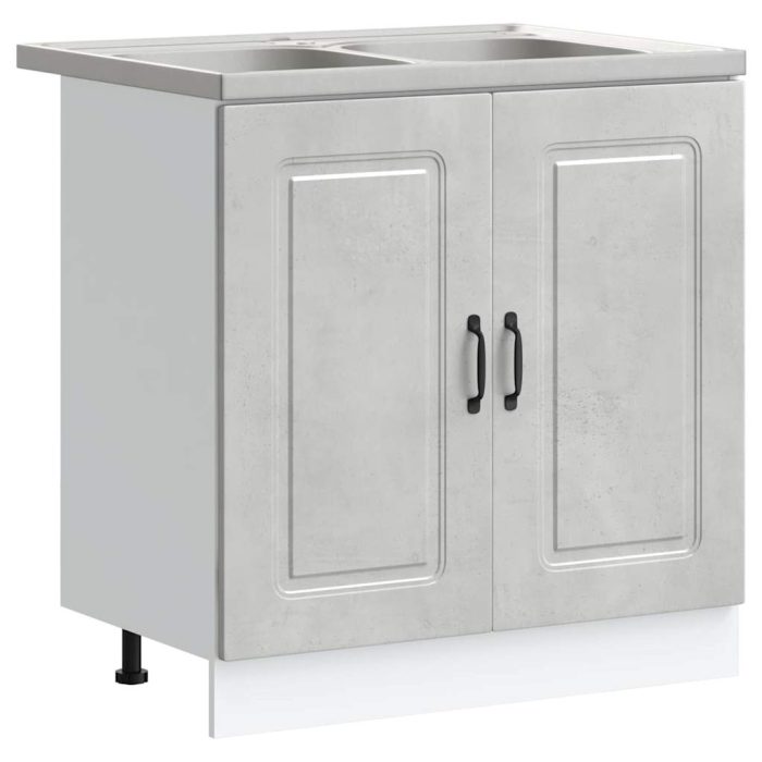 Novaro Konyhaszekrény Kalmar Beton Szürke 80 x 46 x 81,5 cm Szerelt Fa - Image 2