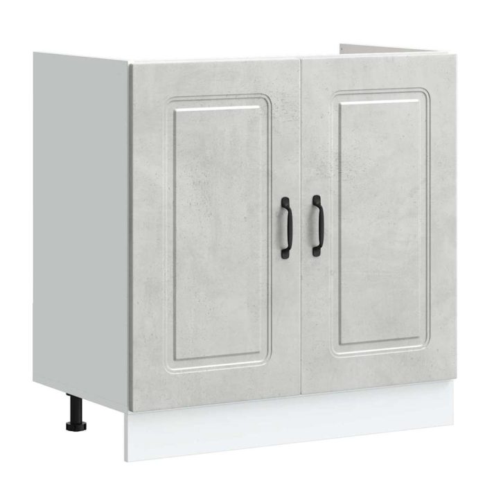 Novaro Konyhaszekrény Kalmar Beton Szürke 80 x 46 x 81,5 cm Szerelt Fa - Image 4