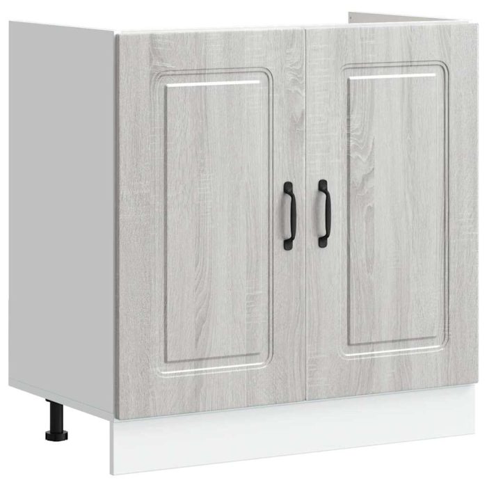 Novaro Konyhaszekrény Kalmar Szürke Sonoma 80 x 46 x 81,5 cm - Image 4