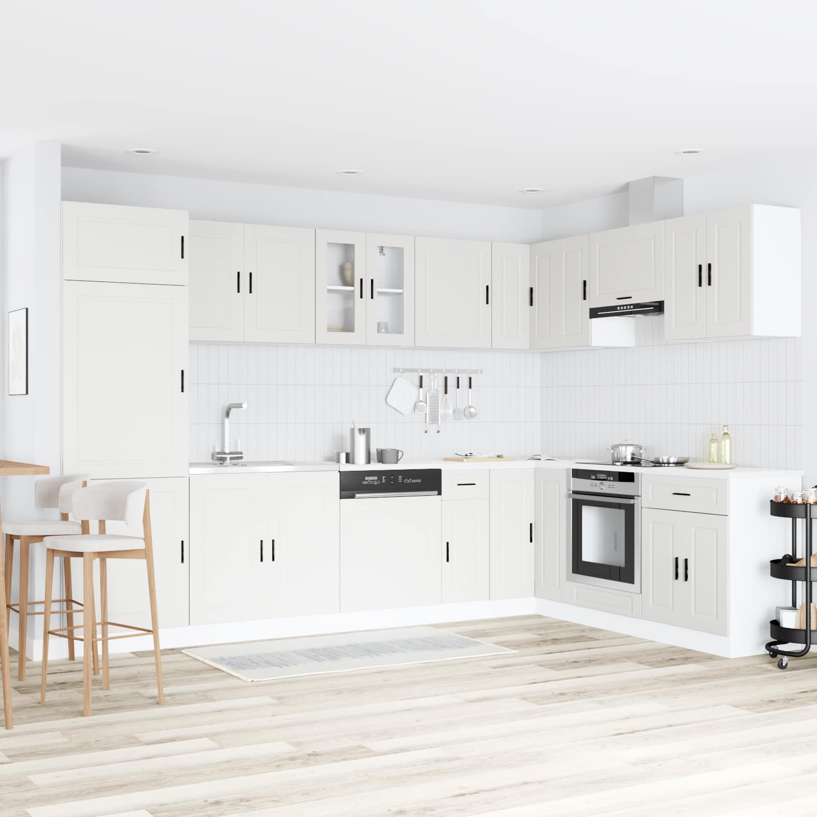 Novaro Mosogatószekrény Porto 2 db Fehér 80 x 46 x 81,5 cm Szerelt Fa