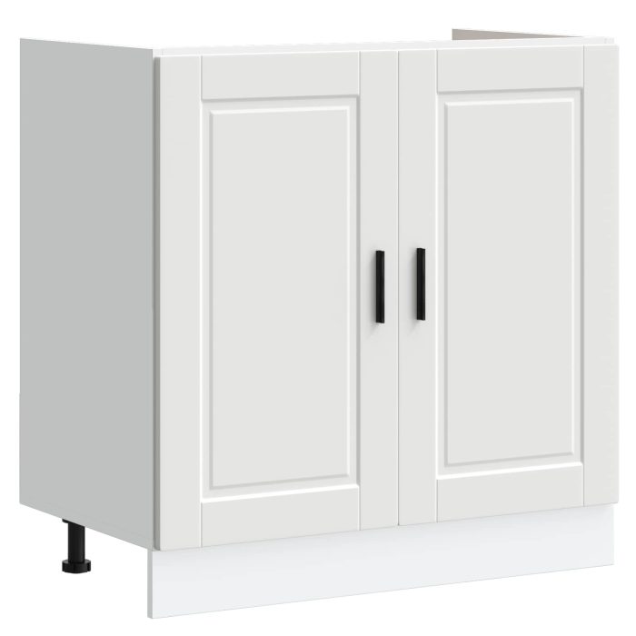 Novaro Mosogatószekrény Porto 2 db Fehér 80 x 46 x 81,5 cm Szerelt Fa - Image 4