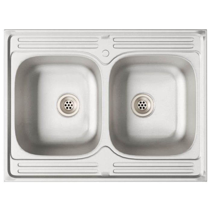 Novaro Mosogatószekrény Porto 2 db Fekete 80 x 46 x 81,5 cm Szerelt Fa - Image 8