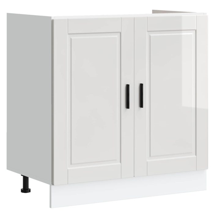 Novaro Mosogatószekrény Porto 2 db Fehér 80 x 46 x 81,5 cm Szerelt Fa - Image 4