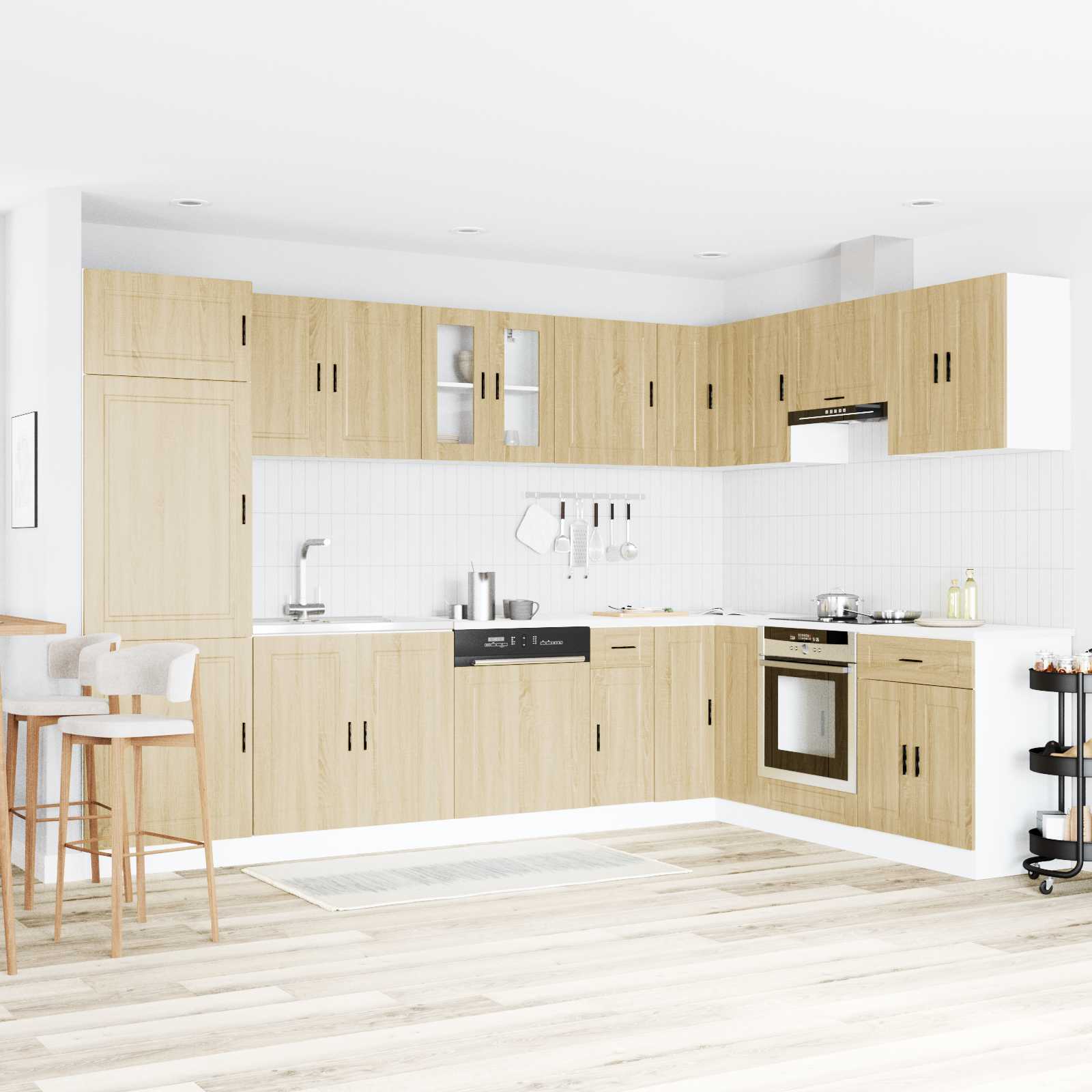 Novaro Mosogatószekrény Porto 2 db Barna 80 x 46 x 81,5 cm Szerelt Fa