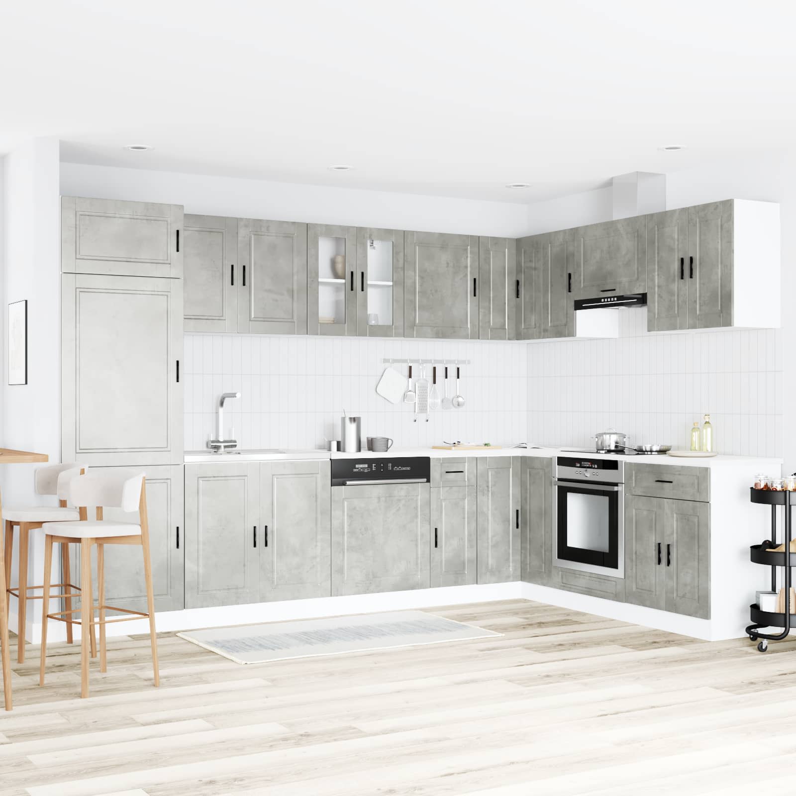 Novaro Mosogatószekrény Porto 2 db Szürke 80 x 46 x 81,5 cm Szerelt Fa