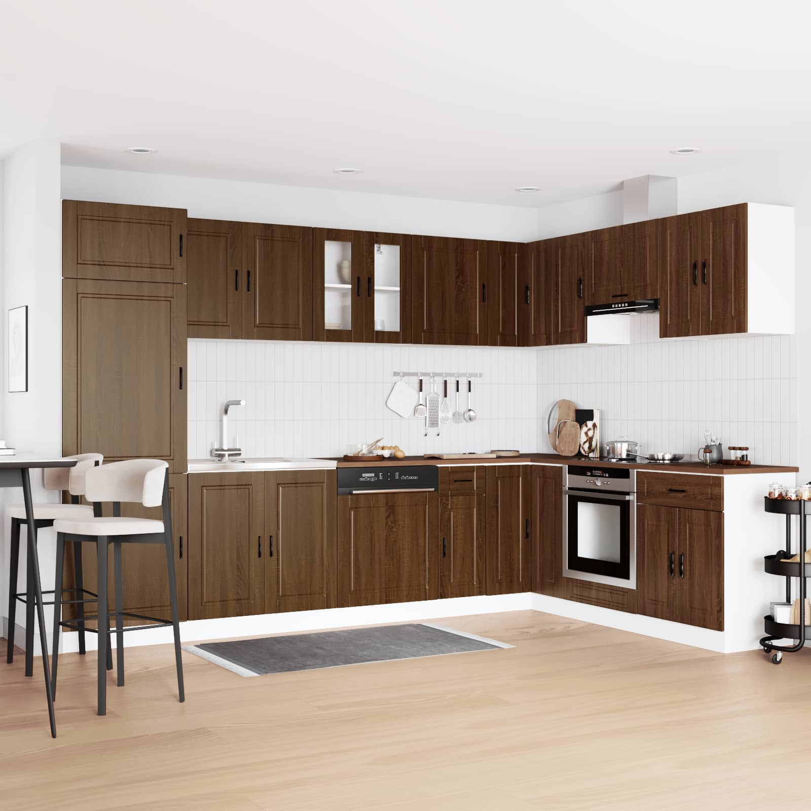Novaro Mosogatószekrény Porto 2 db Barna 80 x 46 x 81,5 cm Szerelt Fa