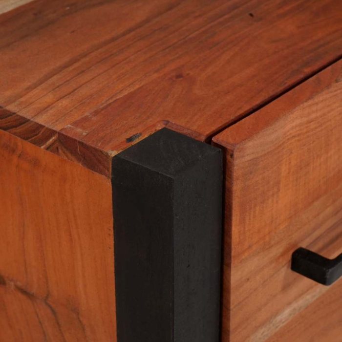 Novaro Széf 3 db Barna 110 x 30 x 75 cm Tömör Akácfa - Image 7