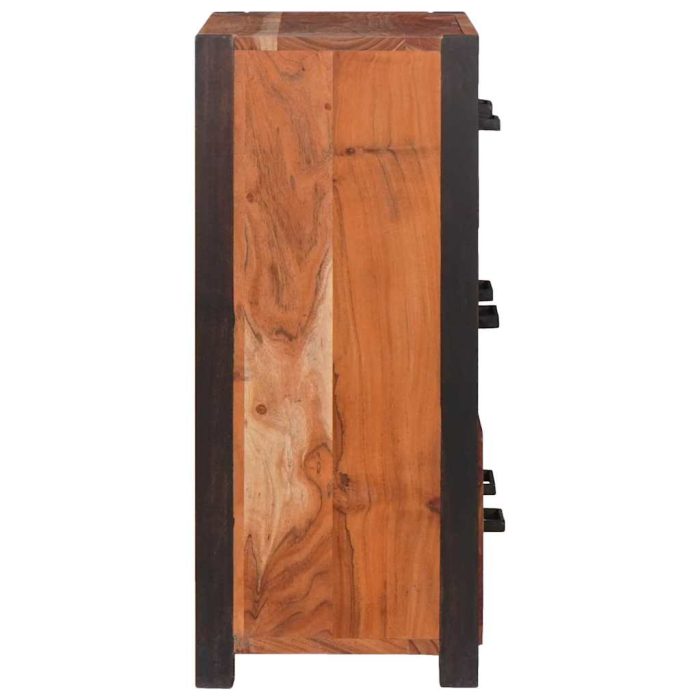 Novaro Széf 3 db Barna 110 x 30 x 75 cm Tömör Akácfa - Image 5