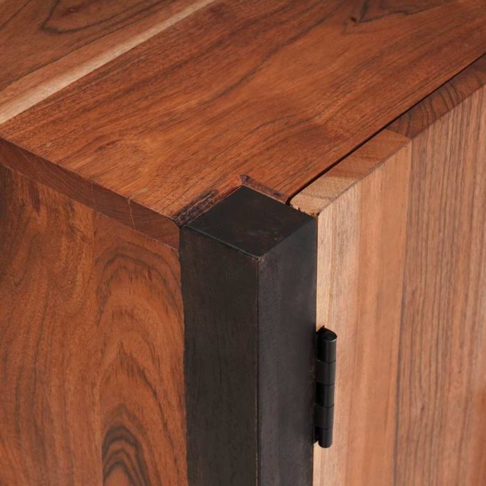 Novaro Széf 3 db Barna 55 x 30 x 75 cm Tömör Akácfa - Image 8