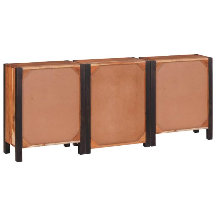 Novaro Széf 3 db Barna 55 x 30 x 75 cm Tömör Akácfa - Image 7