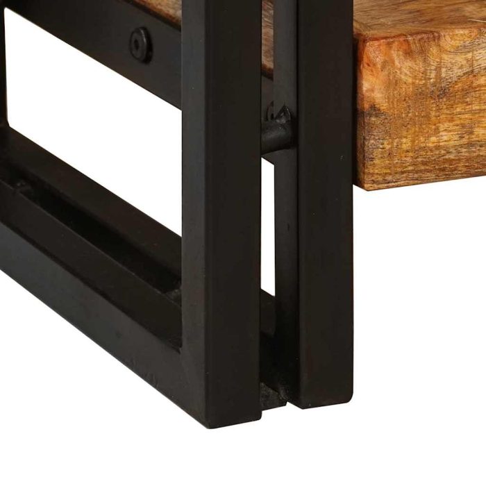 Novaro Konzolasztalok 2 db Barna 161 x 33 x 75 cm Tömör Mangófát - Image 10