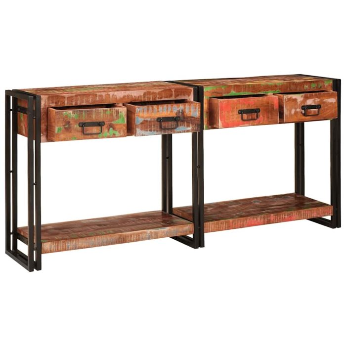 Novaro Konzolasztalok 2 db Sokszínű 161 x 33 x 75 cm - Image 3