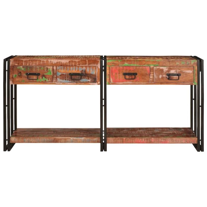 Novaro Konzolasztalok 2 db Sokszínű 161 x 33 x 75 cm - Image 4