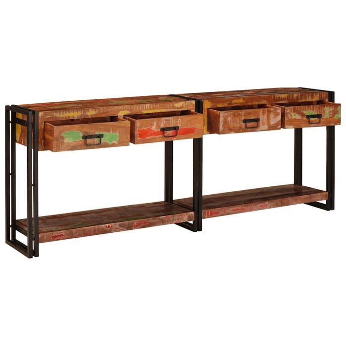 Novaro Konzolasztalok 2 db Sokszínű 200 x 33 x 75 cm - Image 4