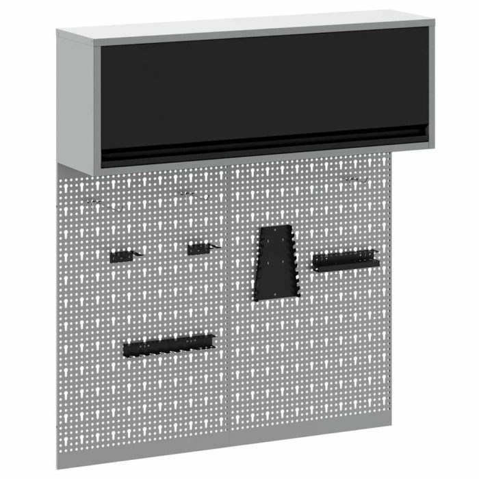 Novaro Szerszámos szekrény készlet polcokkal 3 db Fekete Porszórt acél - Image 2
