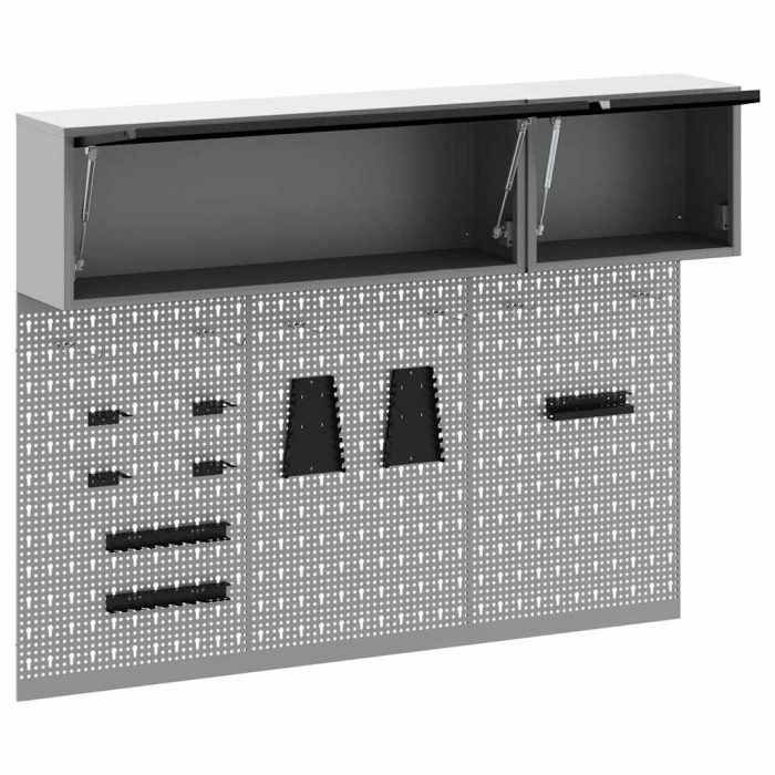 Novaro Szerszámos szekrény készlet polcokkal 5 db Fekete Porszórt acél - Image 5
