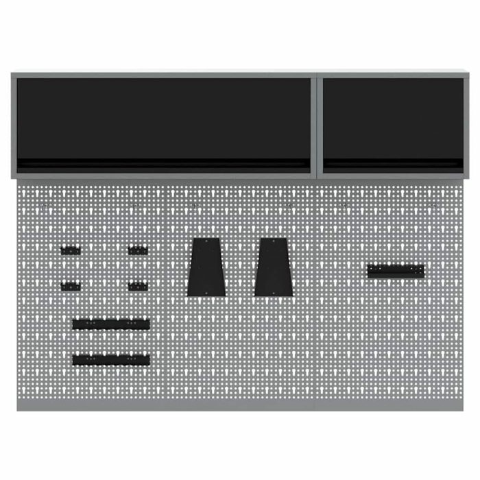 Novaro Szerszámos szekrény készlet polcokkal 5 db Fekete Porszórt acél - Image 7