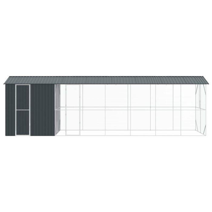 Novaro Madár kalitka Antracit 860 x 208 x 247 cm Horganyzott acél - Image 3