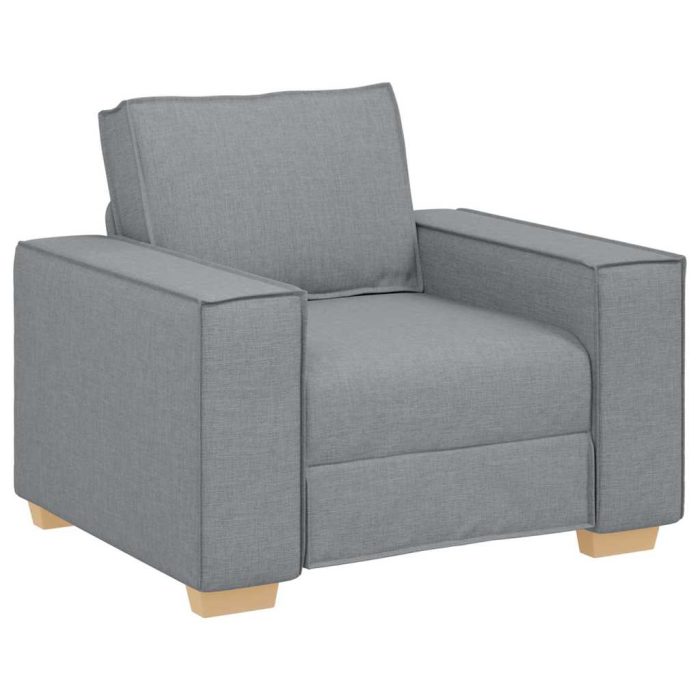 Novaro Kanapé 3 db Világosszürke Lábbal kevert anyag - Image 4