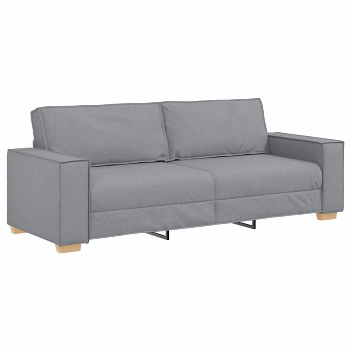 Novaro Kanapé 3 db Világosszürke Lábbal kevert anyag - Image 6