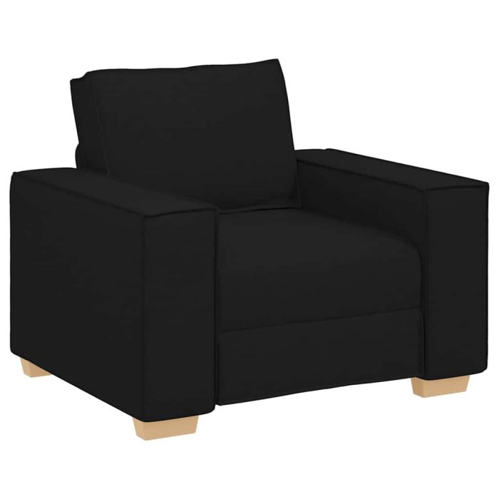 Novaro Kanapé 3 db Fekete Lábbal kevert anyag - Image 4