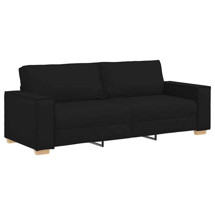 Novaro Kanapé 3 db Fekete Lábbal kevert anyag - Image 6