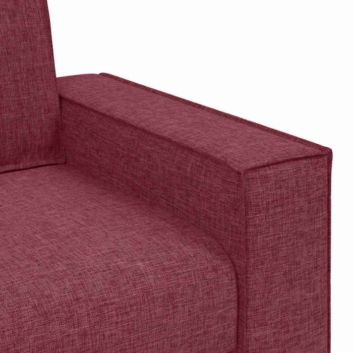 Novaro Kanapé 3 db Bordó Lábbal kevert anyag - Image 10