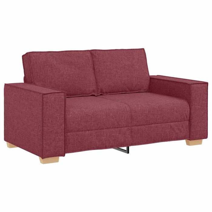 Novaro Kanapé 3 db Bordó Lábbal kevert anyag - Image 5