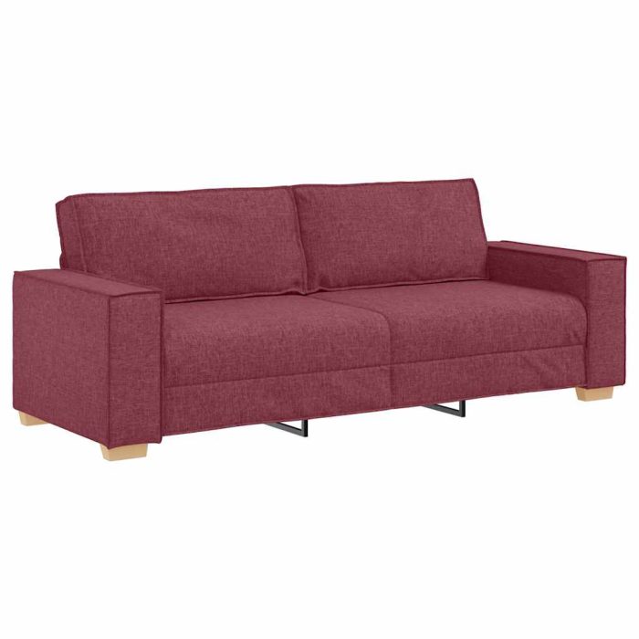 Novaro Kanapé 3 db Bordó Lábbal kevert anyag - Image 6