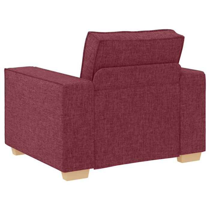 Novaro Kanapé 3 db Bordó Lábbal kevert anyag - Image 7