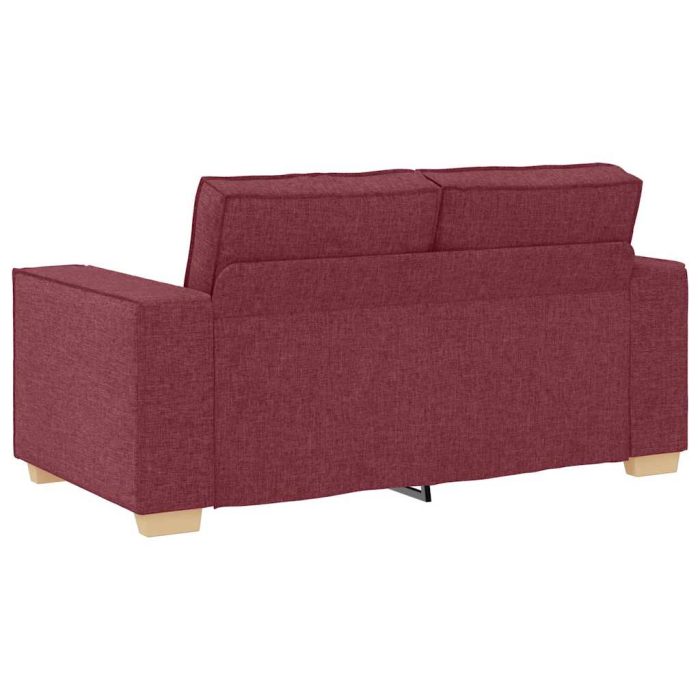 Novaro Kanapé 3 db Bordó Lábbal kevert anyag - Image 8