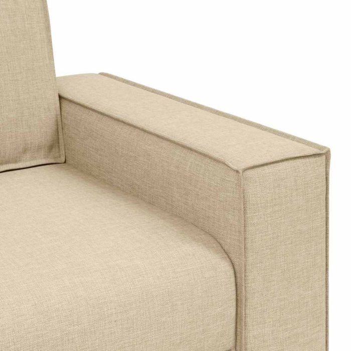 Novaro Kanapé 3 db Krém Lábbal kevert anyag - Image 10