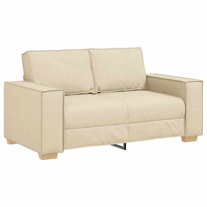 Novaro Kanapé 3 db Krém Lábbal kevert anyag - Image 5