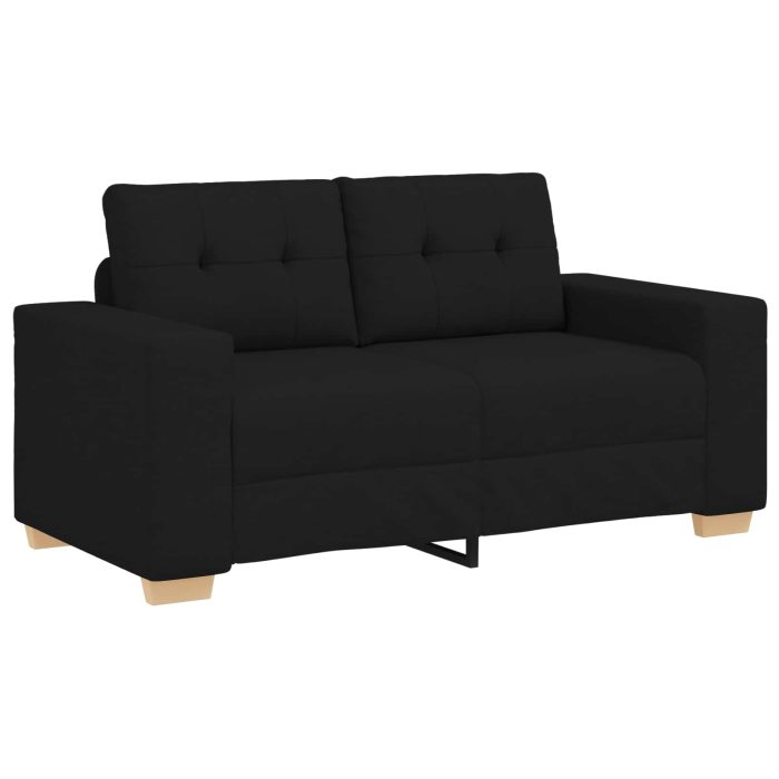Novaro Kanapé 3 db Fekete Lábbal kevert anyag - Image 4
