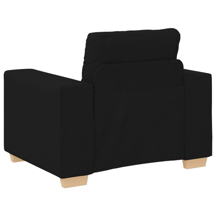 Novaro Kanapé 3 db Fekete Lábbal kevert anyag - Image 7