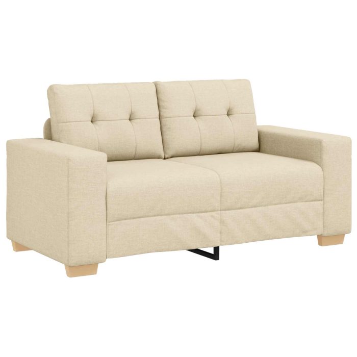 Novaro Kanapé 3 db Krém Lábbal kevert anyag - Image 6