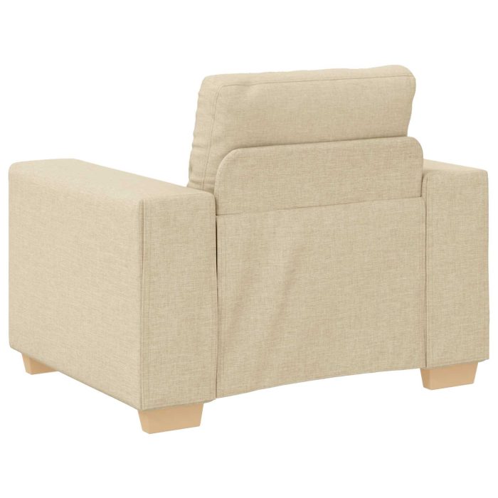 Novaro Kanapé 3 db Krém Lábbal kevert anyag - Image 7