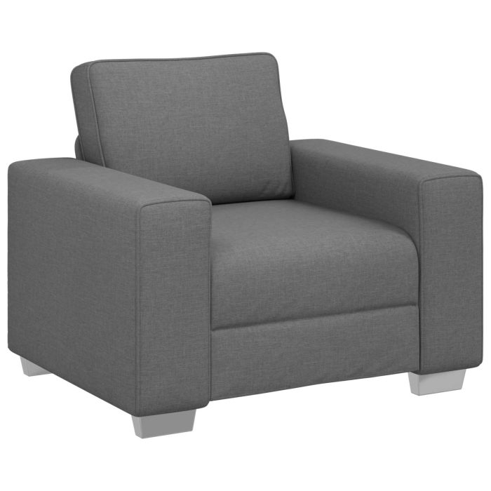 Novaro Kanapé 3 db Sötétszürke Lábbal kevert anyag - Image 4