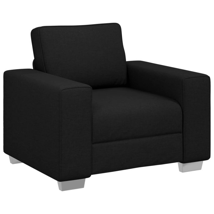 Novaro Kanapé 3 db Fekete Lábbal kevert anyag - Image 4