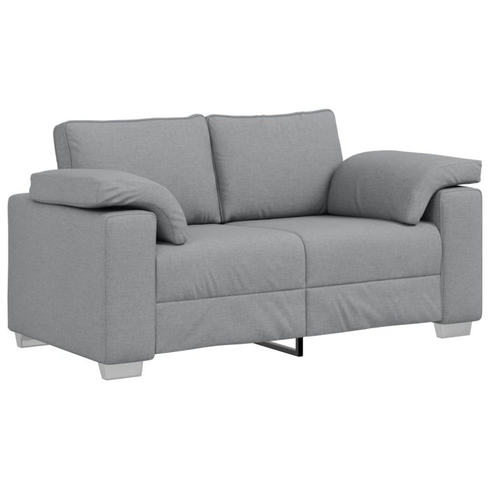 Novaro Kanapé 2 db Világosszürke szövet - Image 4