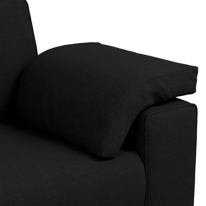 Novaro Kanapé 2 db Fekete szövet - Image 8
