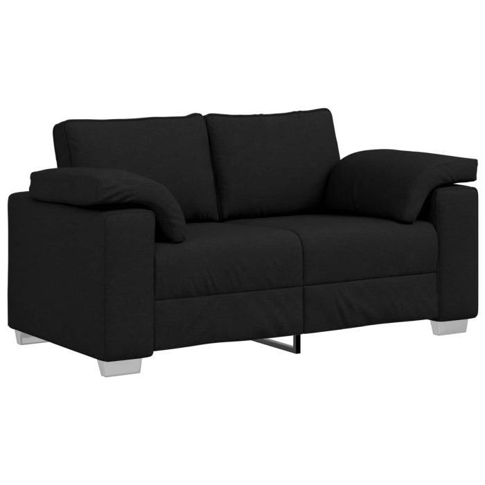 Novaro Kanapé 2 db Fekete szövet - Image 4