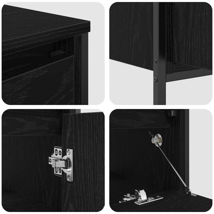 Novaro Fürdőszoba bútor szett 3 db Fekete tölgy 90 x 34,5 x 60 cm - Image 8
