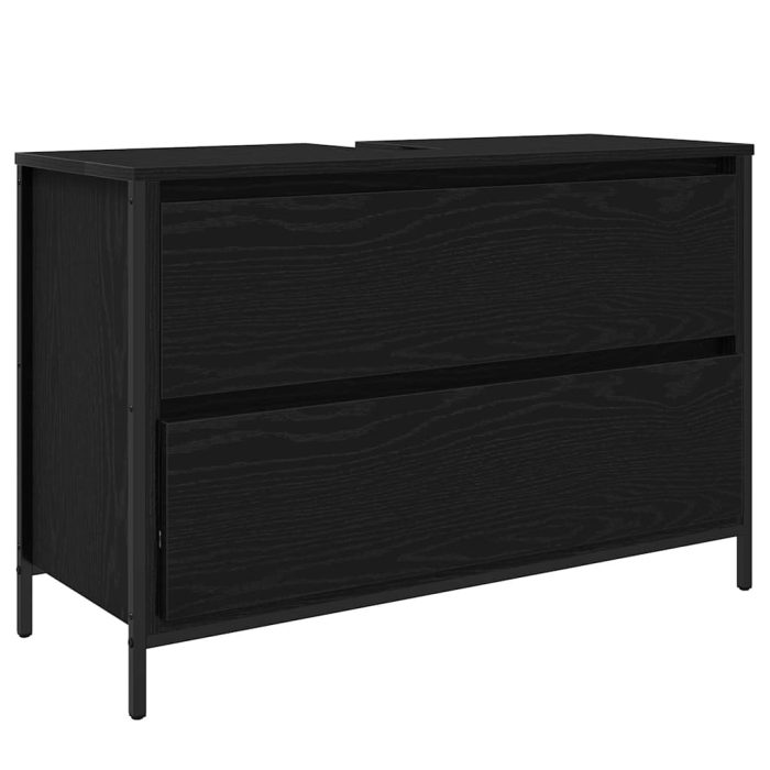 Novaro Fürdőszoba bútor szett 3 db Fekete tölgy 90 x 34,5 x 60 cm - Image 6