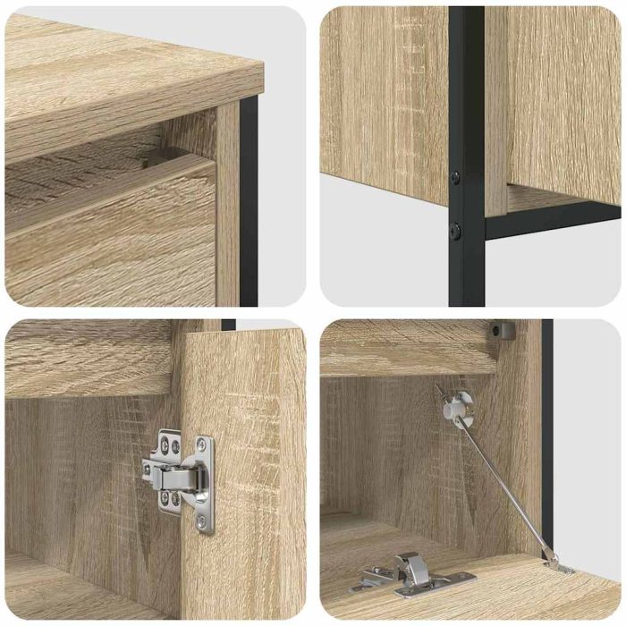 Novaro Fürdőszoba bútor szett 3 db Sonoma tölgy 90 x 34,5 x 60 cm - Image 8