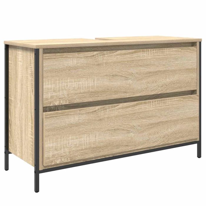 Novaro Fürdőszoba bútor szett 3 db Sonoma tölgy 90 x 34,5 x 60 cm - Image 6