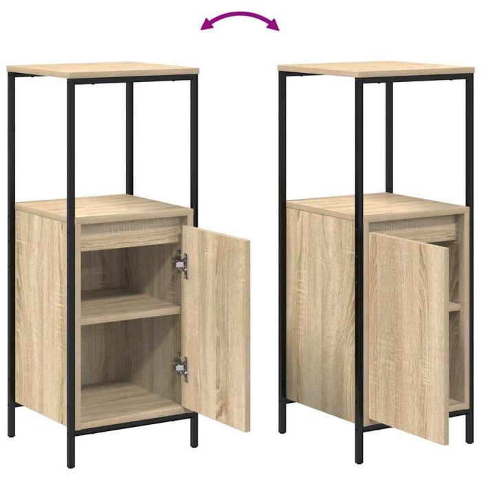 Novaro Fürdőszoba bútor szett 3 db Sonoma tölgy 90 x 34,5 x 60 cm - Image 9