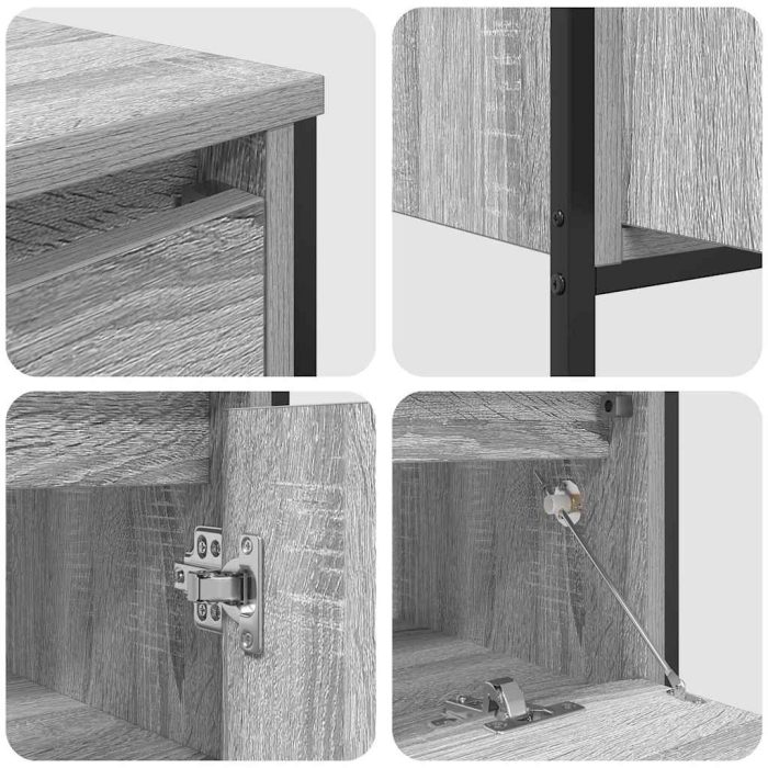 Novaro Fürdőszoba bútor szett 3 db Szürke Sonoma 90 x 34,5 x 60 cm - Image 8