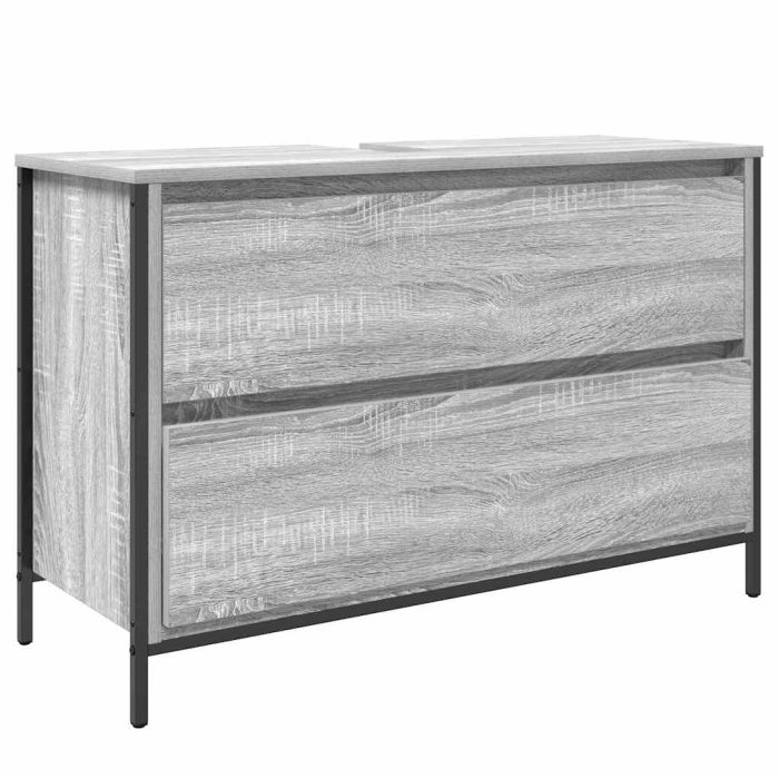 Novaro Fürdőszoba bútor szett 3 db Szürke Sonoma 90 x 34,5 x 60 cm - Image 6