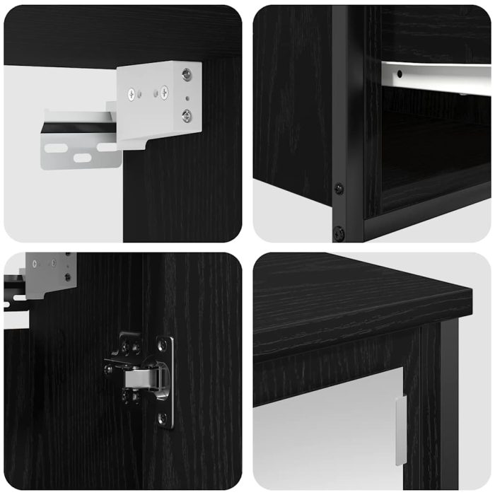 Novaro Fürdőszoba bútor szett 5 db Fekete tölgy 36 x 35 x 165 cm - Image 9